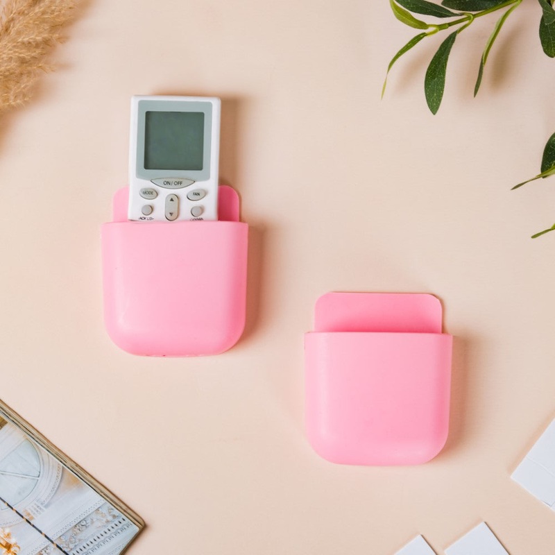 Wall Mount Remote Organiser Case Pink Set Of 2