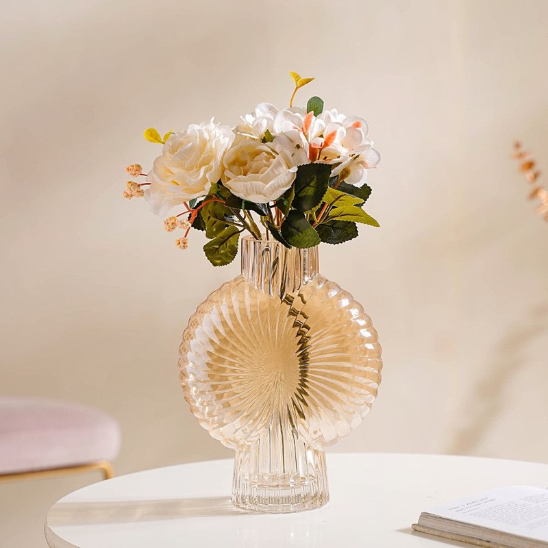 Armadillo Glass Vase Amber Small