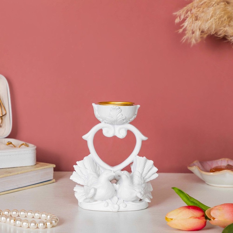 Birds Of Love Showpiece White