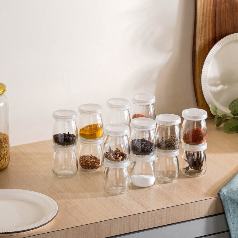 Glass Airtight Container Set Of 16 100ml