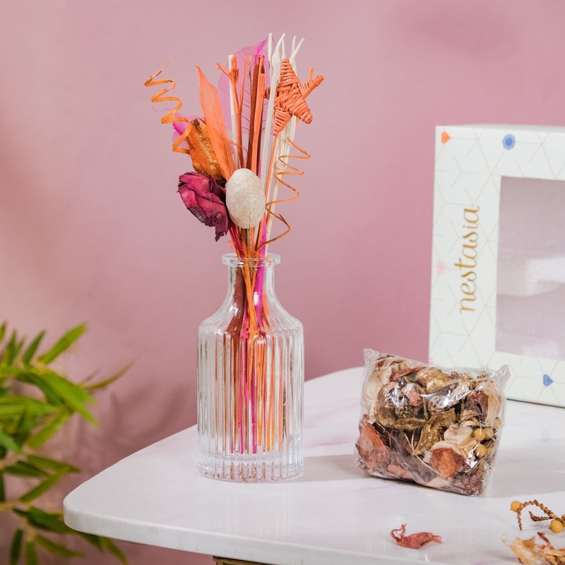 Lavender Aroma Dried Flower Bouquet Diffuser Gift Set Of 3
