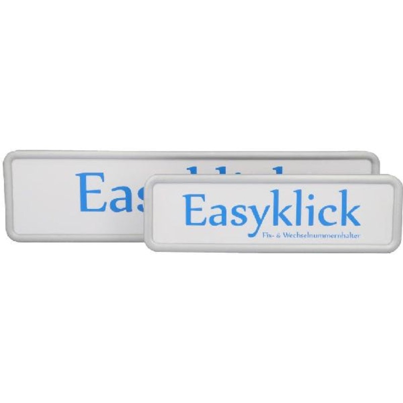 Easyklick Kennzeichenhalter Nummerrahmen Set chrom, satiniert