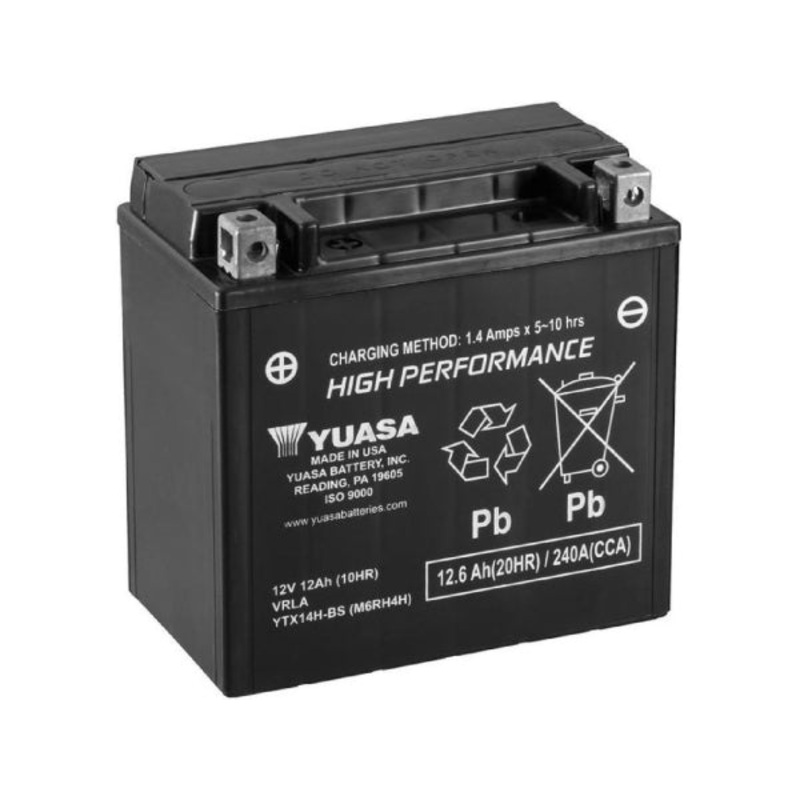 YUASA Fahrzeugbatterie AGM 12V/12.6Ah/240A
