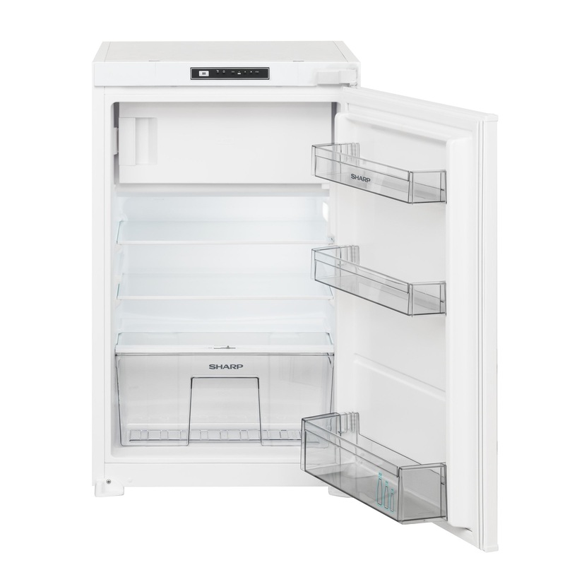 Sharp Einbaukhlschrank mit Gefrierfach SJ-LD110E0XS/CH-Norm, 88er-Nische, Schlepptr