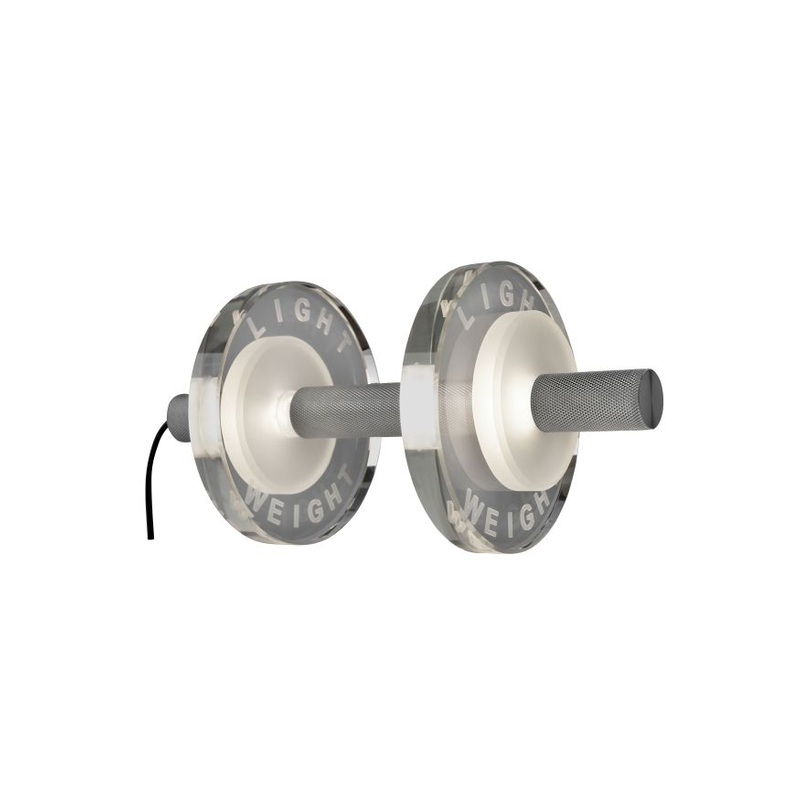 Sompex Tischlampe LIGHT WEIGHT, Silber, Hanteloptik, 12W LED, : 18 cm