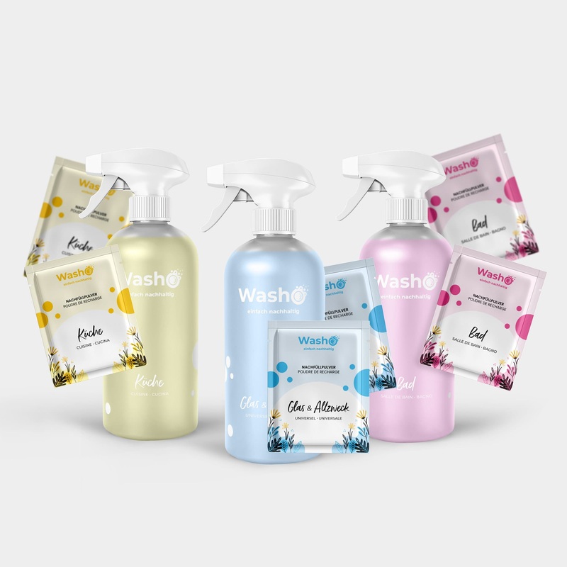 Washo Reinigungsmittel Oberflchenreiniger Putz-Set, Made in DE