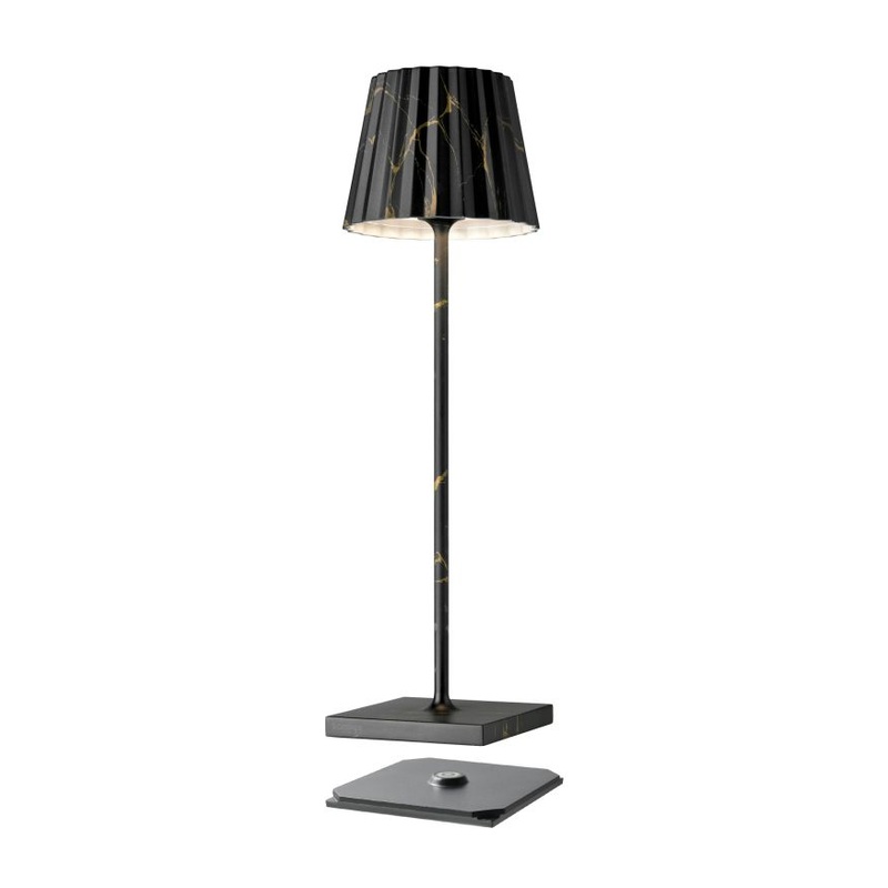 Sompex Tischlampe TROLL 2.0 schwarz/gold, 38cm