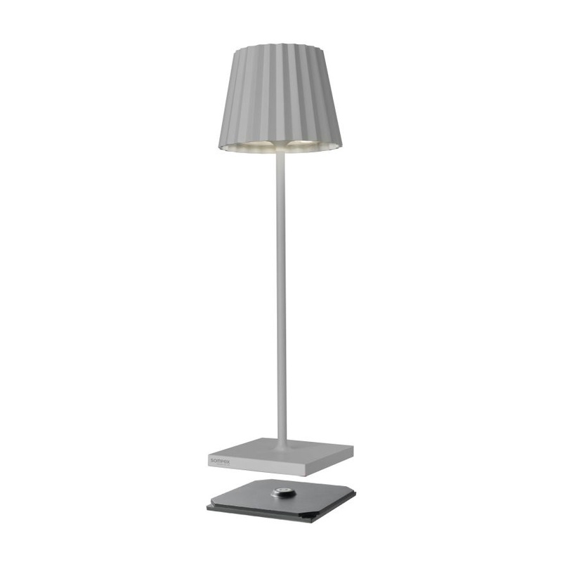 Sompex Tischlampe TROLL 2.0 grau, 38cm