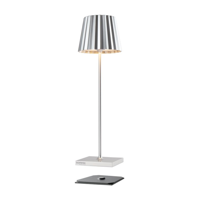 Sompex Tischlampe TROLL 2.0 Silber, 38cm