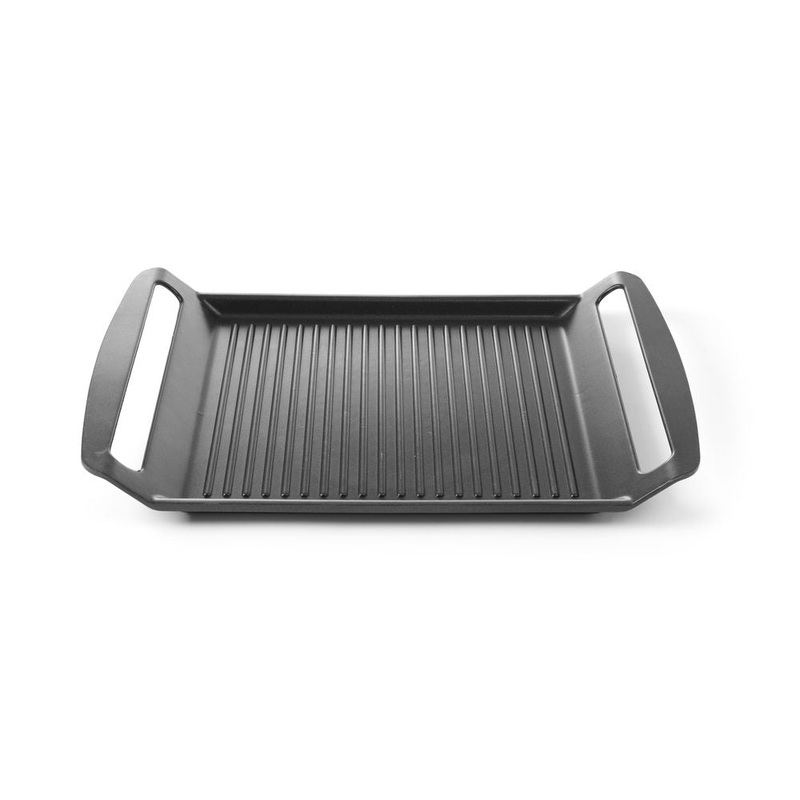 HENDI Aluminiumgussbratpfanne Grillplatte Induktionskocher 390x260x35m m