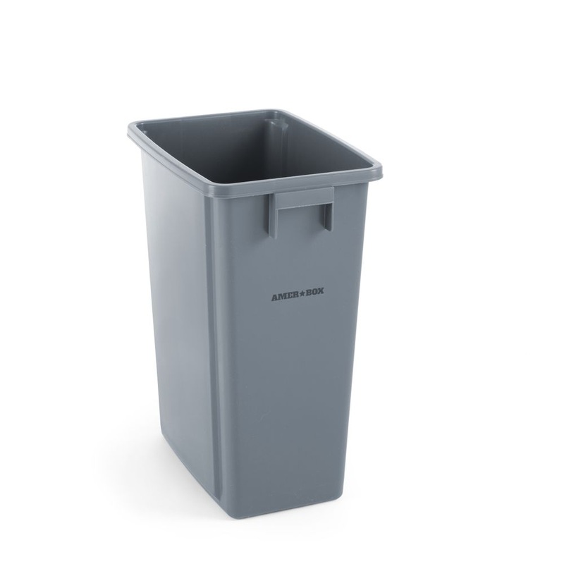 HENDI Abfalleimer AmerBox schmal 60L Hellgrau