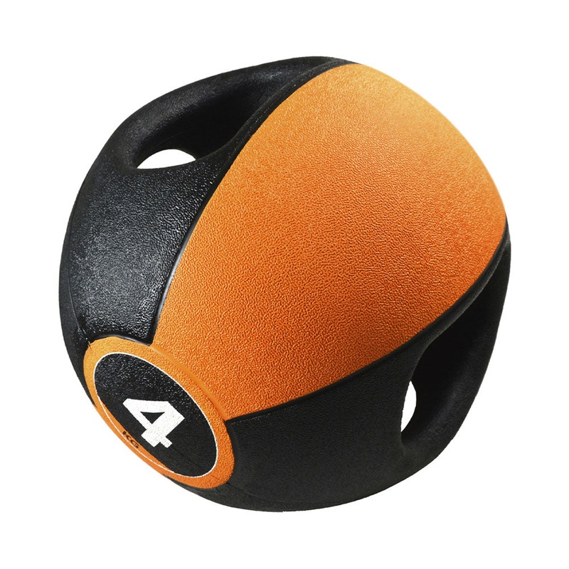 PURE2improve Freizeit Indoor Medizinball mit Griffen 4kg