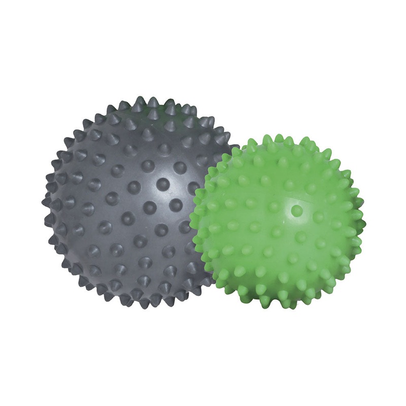 Schildkrt Freizeit Indoor Massage Blle 2er Set green-grey  7cm soft + 9cm hart