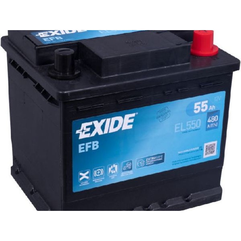 Exide Fahrzeugbatterie Start-Stop EFB 12V/55Ah/540A