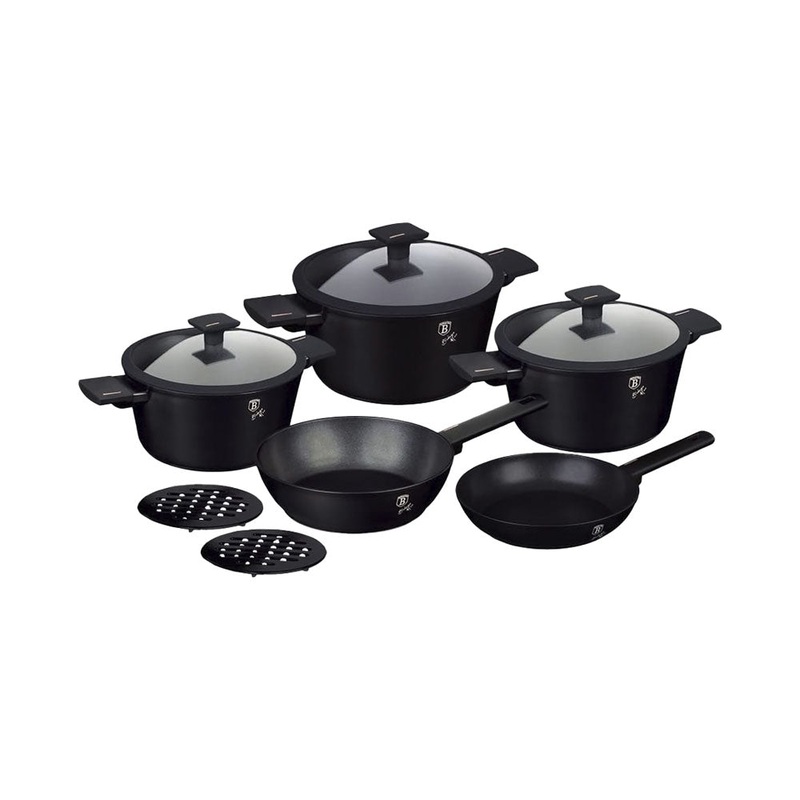 Berlinger Haus Kchenbedarf Haus 10-teiliges Kochgeschirr Set Matte Black Collection