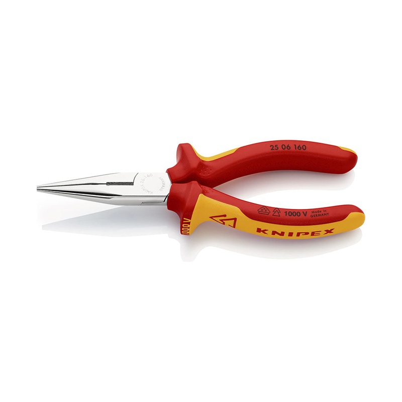 KNIPEX Zubehr Werkstatt Flachrundzange mit Schneide VDE 160mm