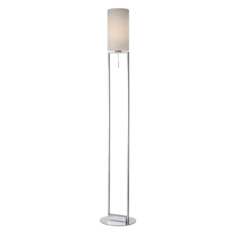 Sompex Stehlampe FINE E27 MX60W, 160 cm, Chrom, weiss