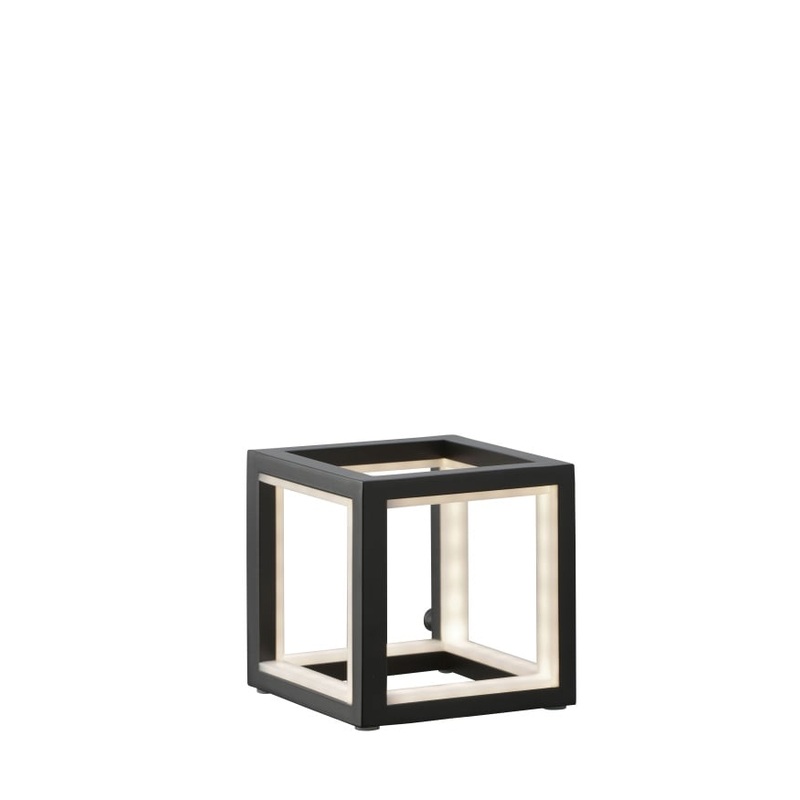 Sompex Tischlampe DELUX T LED 3,6W schwarz, 12x12cm