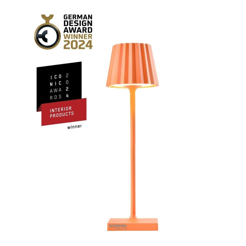 Sompex Tischlampe Troll nano orange, 21 cm