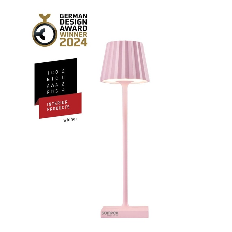 Sompex Tischlampe Troll nano pink, 21 cm