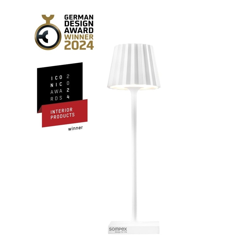 Sompex Tischlampe Troll nano weiss, 21 cm