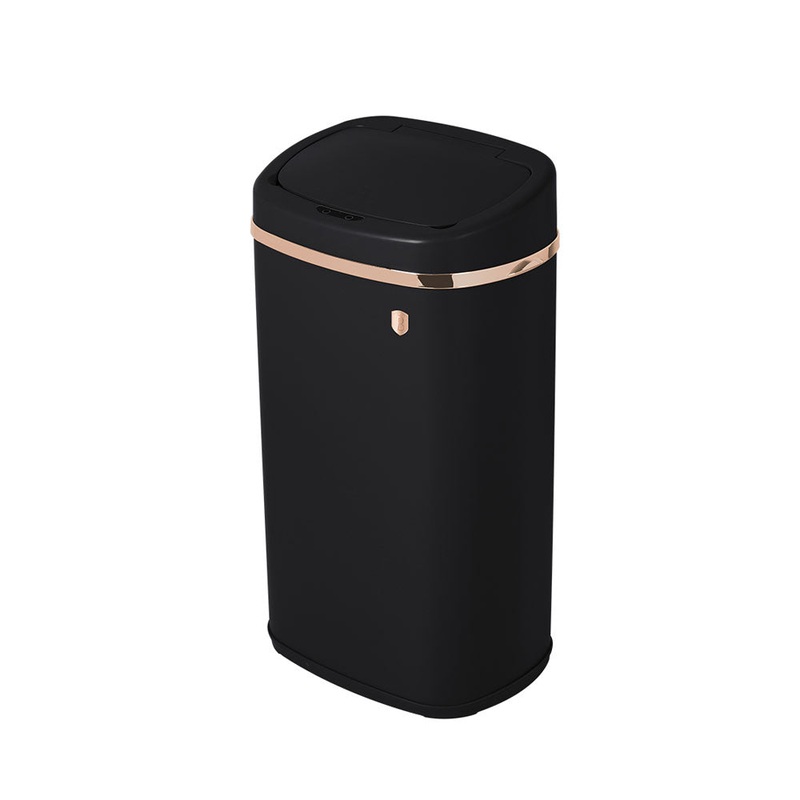 Berlinger Haus Abfallbehlter Haus mit Sensor 58L Black Rose Collection