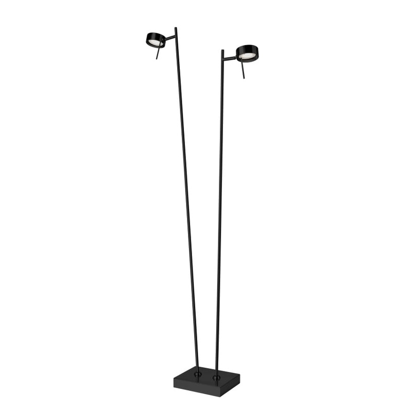 Sompex Stehlampe BLING, 2x5W LED, schwarz, Hhe: 125/140 cm