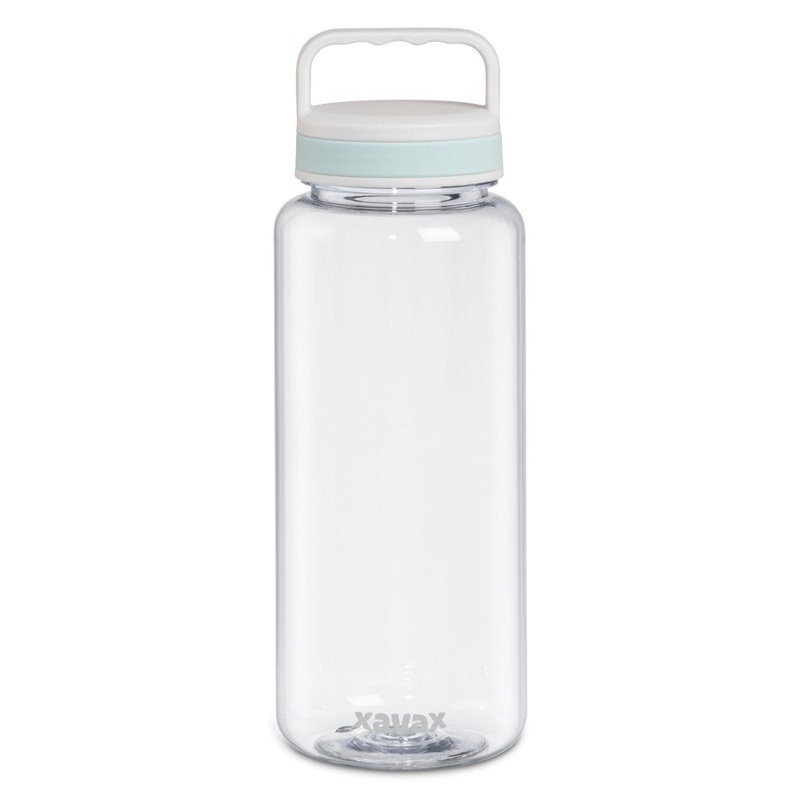 Xavax Trinkflasche 1250ml, auslaufsicher, Henkel, Schraubverschluss, Transparent