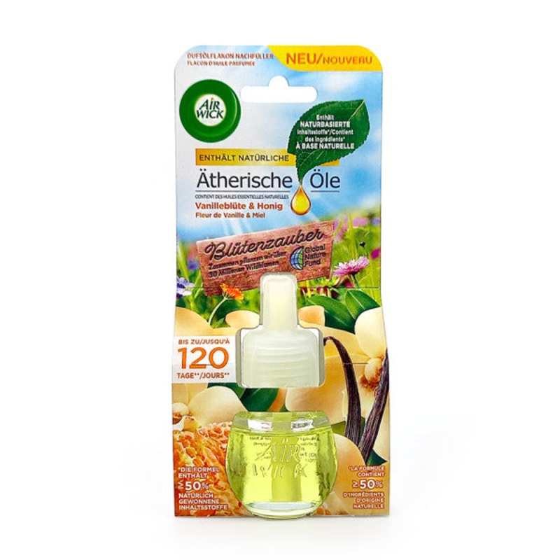 Air Wick Lufterfrischer Duftlflakon Vanilleblte Honig Nachfller 19ml