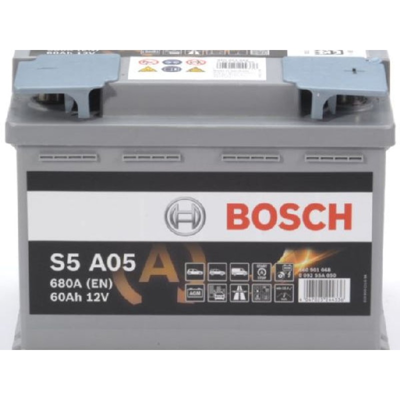 BOSCH Fahrzeugbatterie AGM-Batterie Bosch 12V/60Ah/680A LxBxH 242x175x190mm/S:0