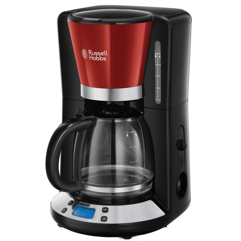 RUSSELL HOBBS Kaffeemaschine 24031-56 Colours Plus+ Digital Glas Flame Red