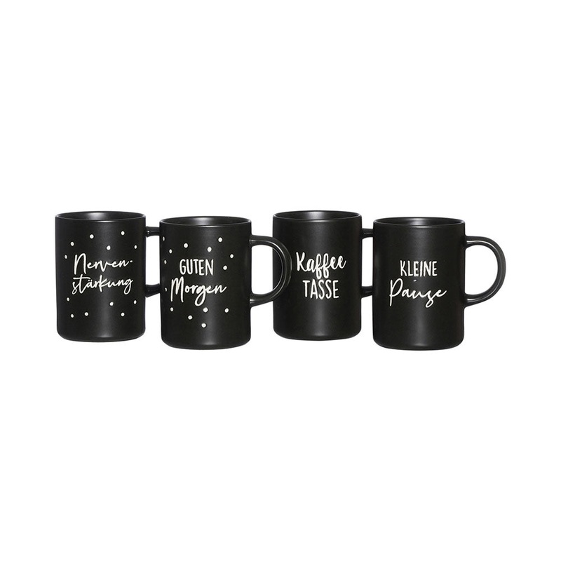 Ritzenhoff & Breker Kchenbedarf Svart Kaffeebecherset 4-teilig