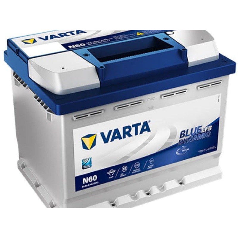 VARTA Fahrzeugbatterien EFB-Batterie 12V/60Ah/640A