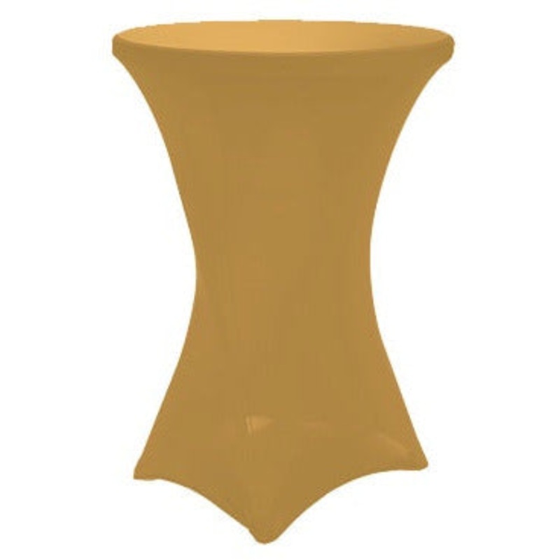 Elastic bar table cover gold 80x110cm