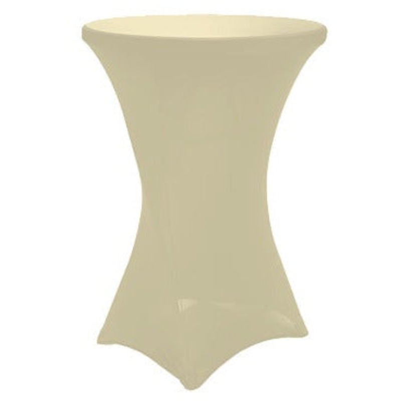 Elastic bar table cover ivory 80x110cm