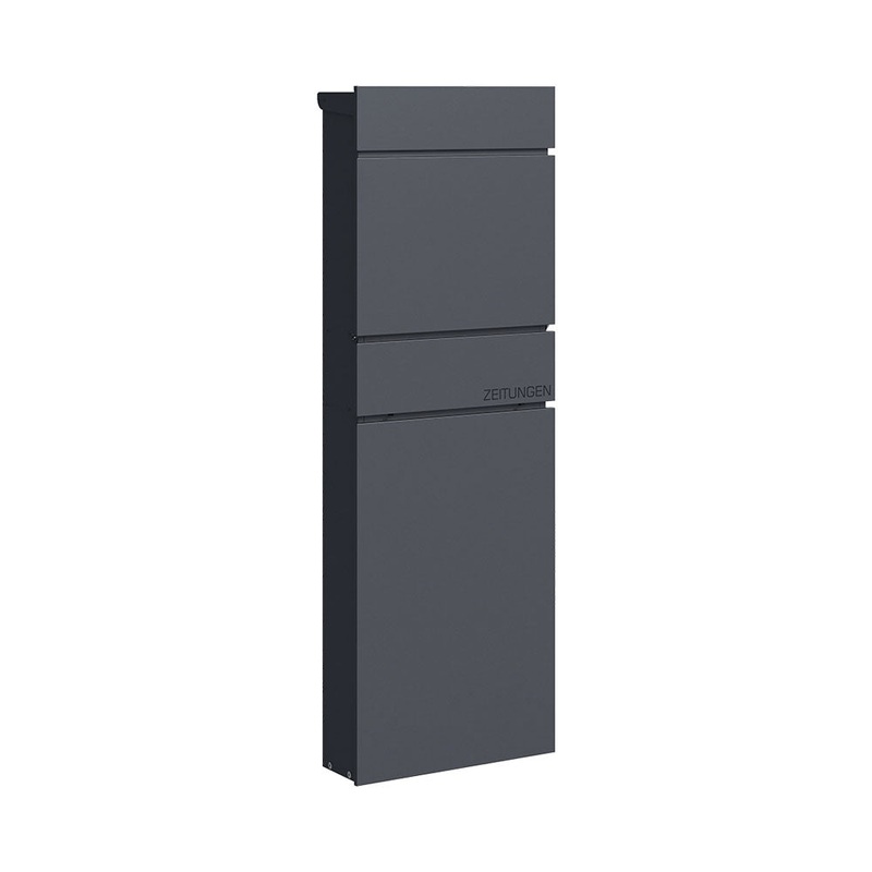 Holmberg Zubehr Haushalt Paket-Briefkasten schmal 39.5x14.2x115cm anthrazit