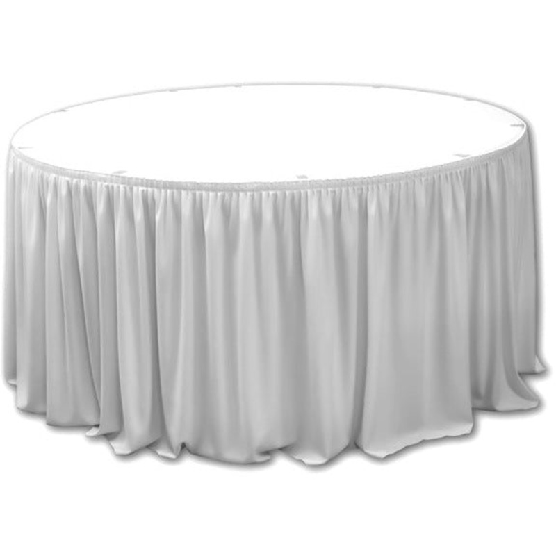 Table skirting without top cover white 152x74cm