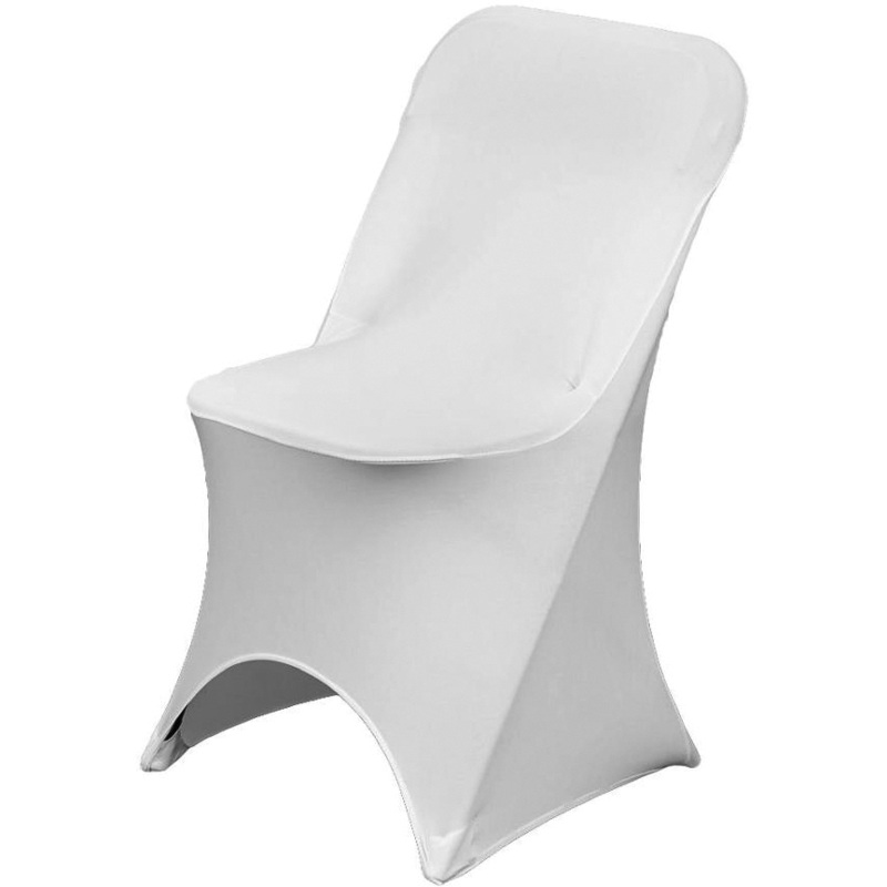 White elastic cover for catering chair
