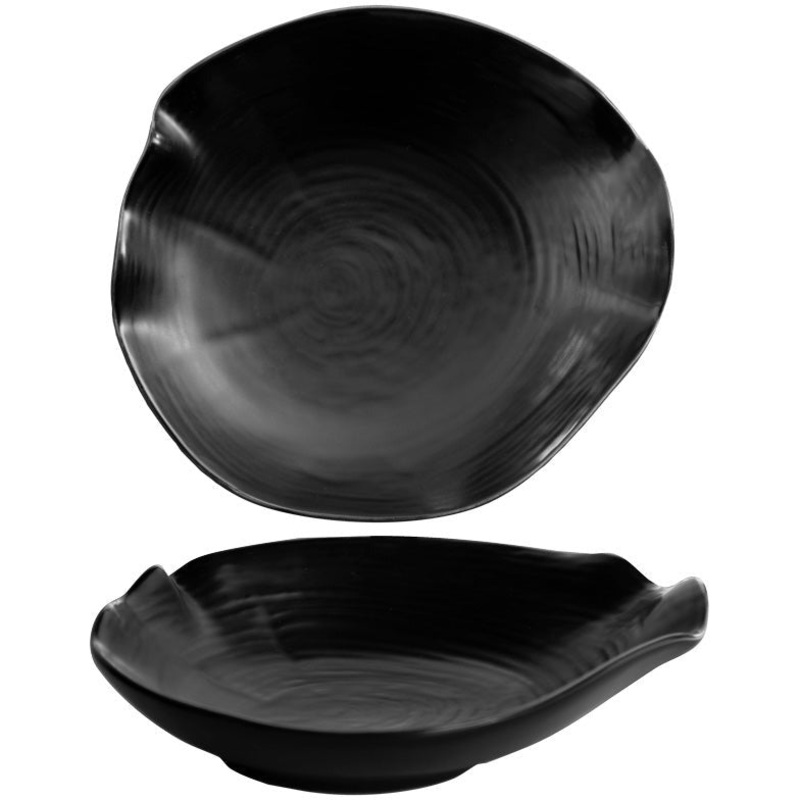 Willow black deep plate 17cm