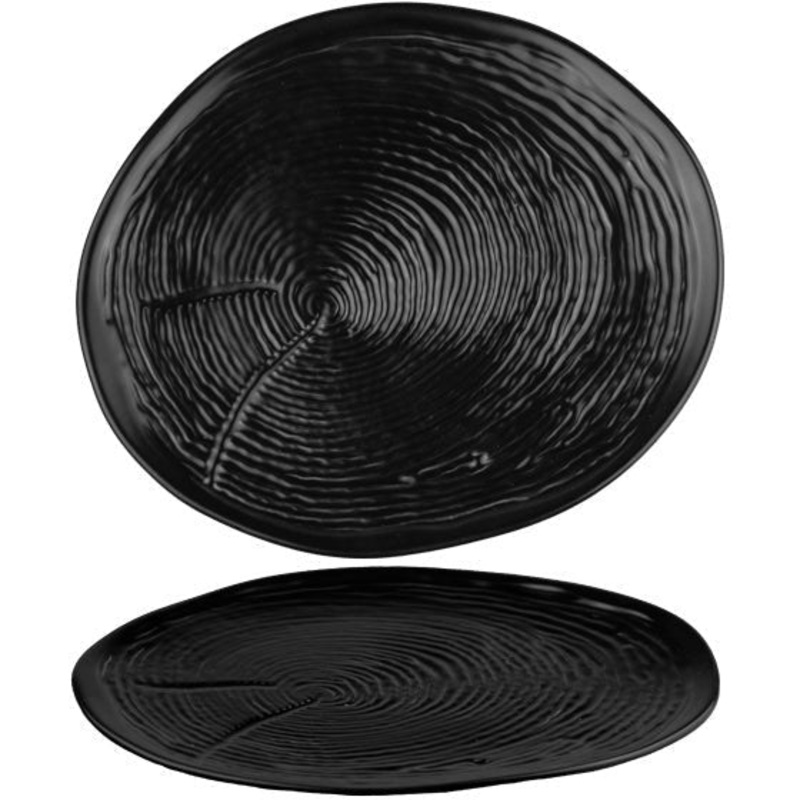 Willow black flat plate 29cm