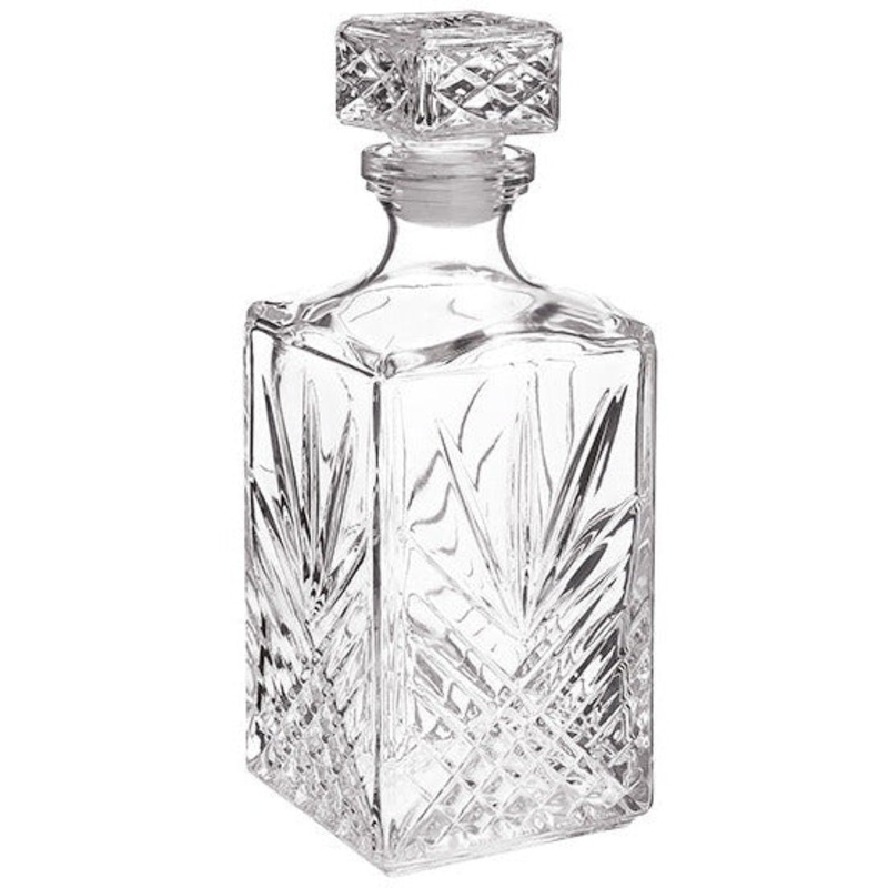 Decanter with glass with glass stopper 1 litre