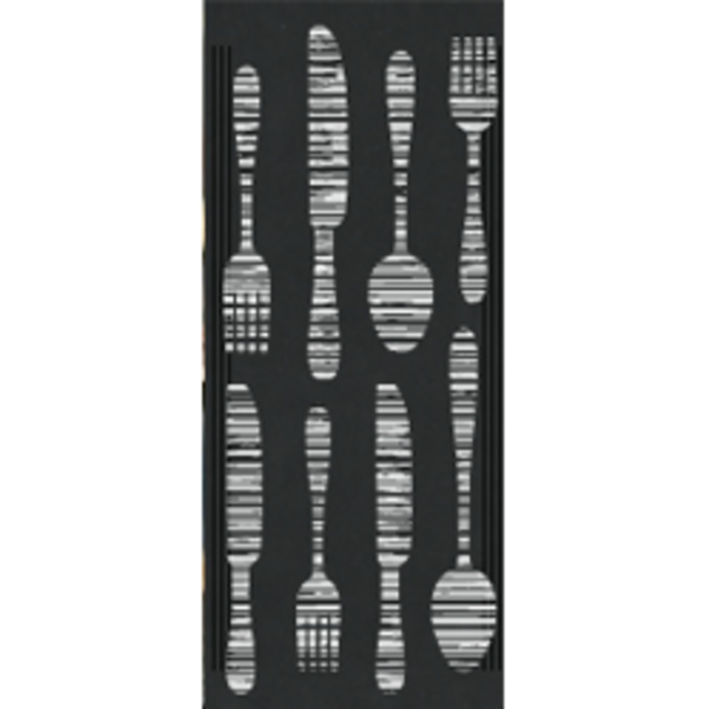 Paper cutlery pocket "Gourmet Bianco" 125pcs 25cm