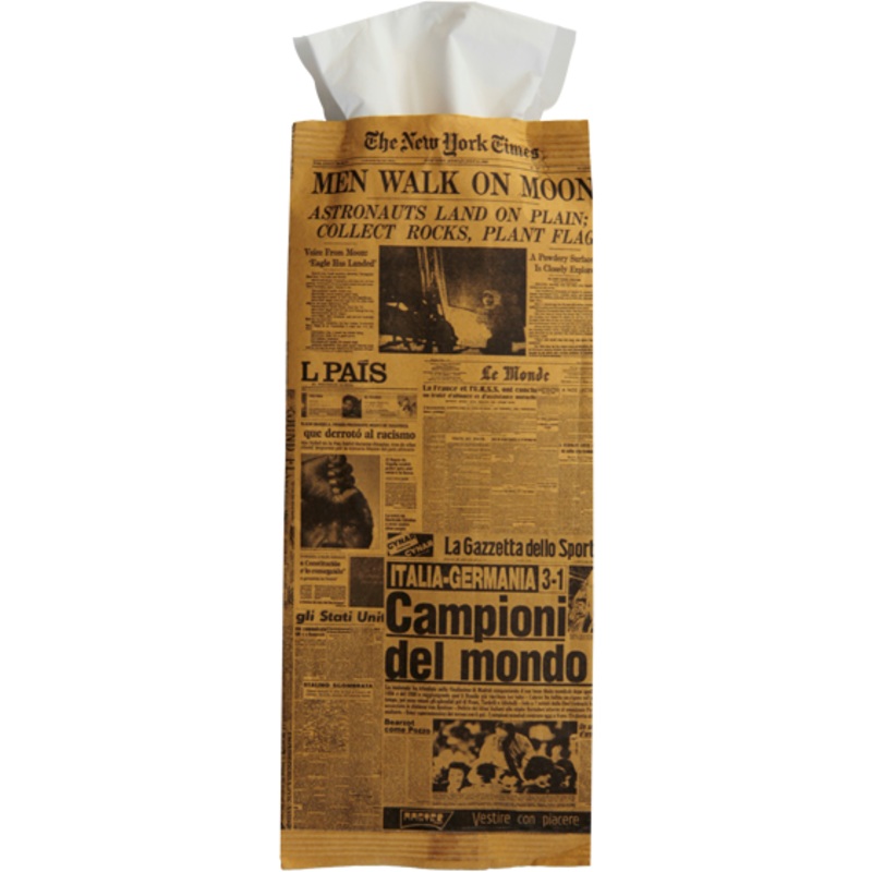 Paper cutlery pocket "Journal" 125pcs 25cm