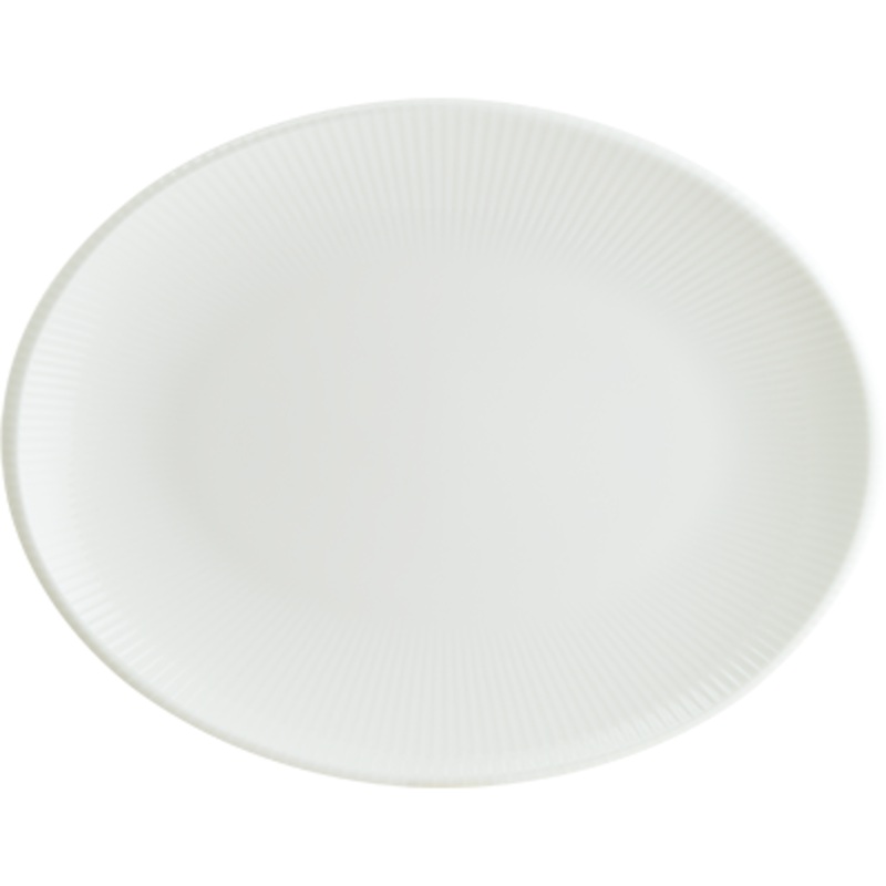 Iris White Moove Oval Plate 25cm
