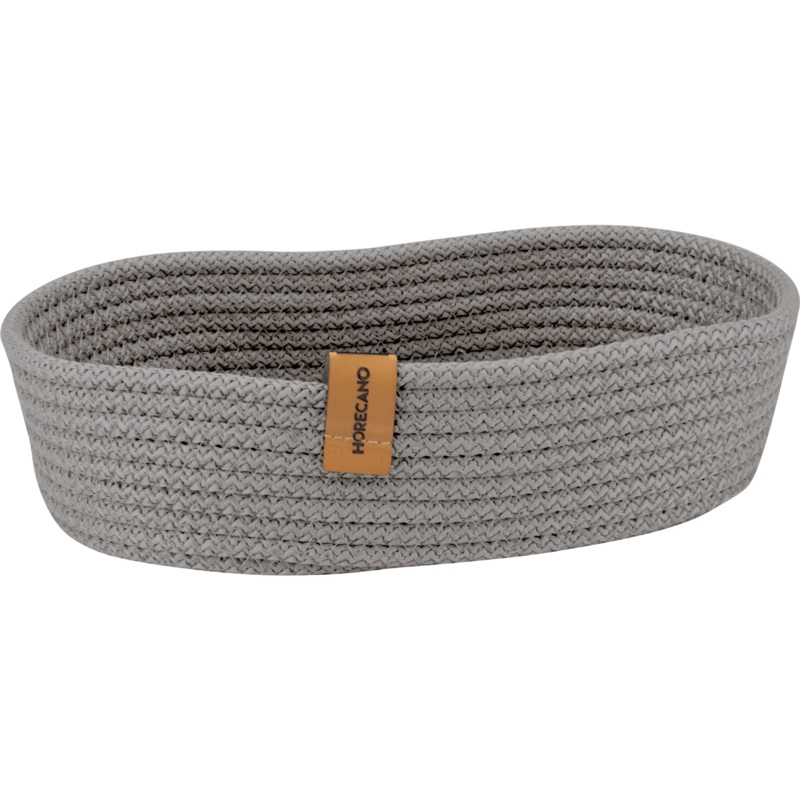 Oval textile bread basket "Anthracite" 21x15cm