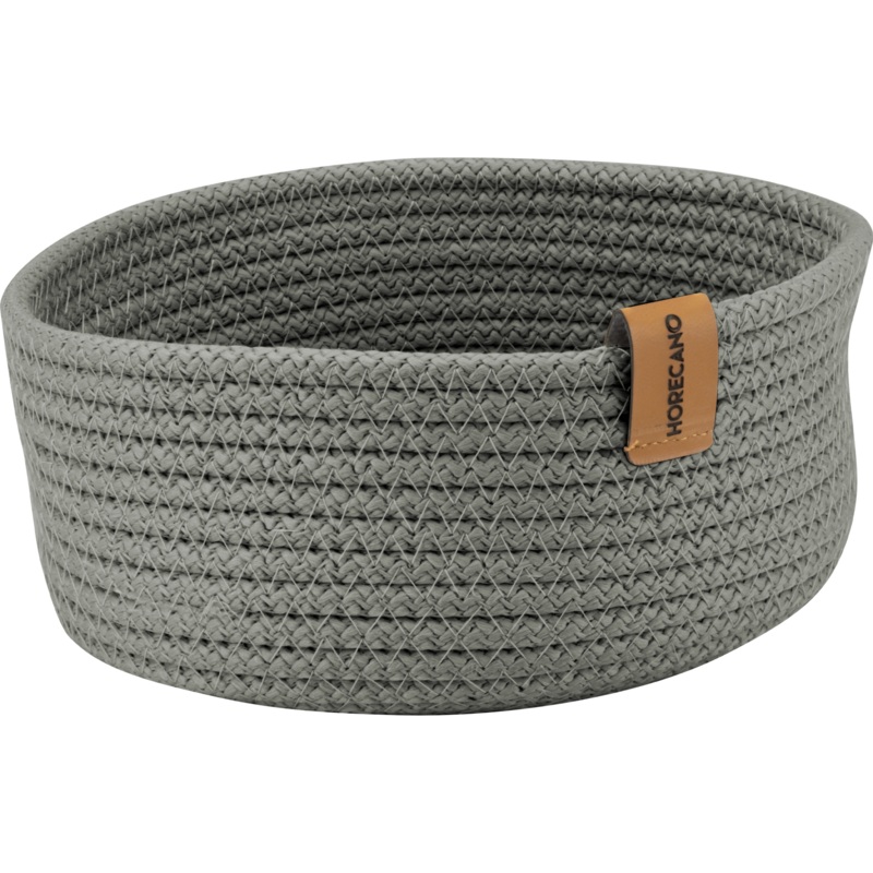 Round textile bread basket "Anthracite" 19x7cm