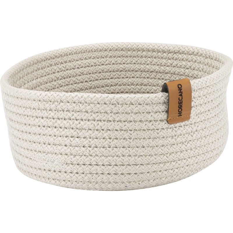 Round textile bread basket "Beige" 19x7cm