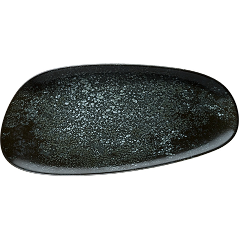 Cosmos Black Vago Rectangular Plate 36cm