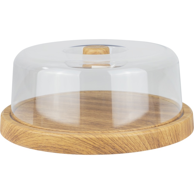 Round melamine serving tray with lid 31x13cm