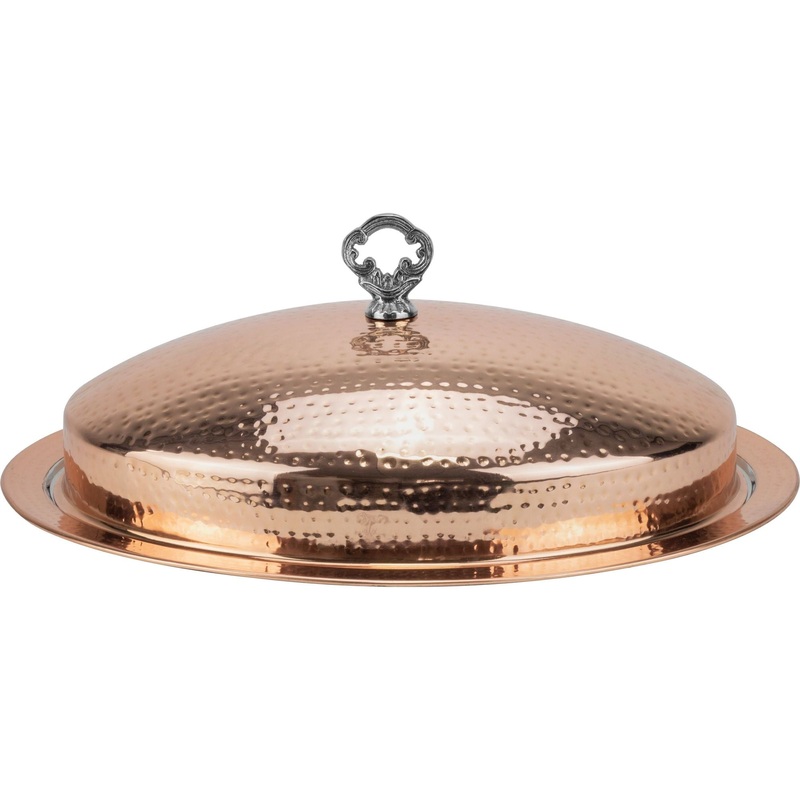 Charm Oval Serving dish "Tanjin" with brass handle 50x38.5cm